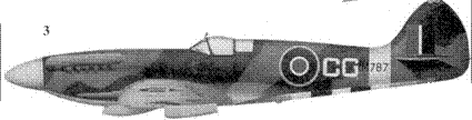 3. «Спитфайр» Mk XIV «RM787/CG» уинг-коммендера Калина Грея, Лимпни, октябрь 1944 г.