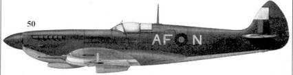 50. «Спитфайр» LF Mk VIII «JG559/A F-N» флайт-лейтенанта Уилфреда Гулда, 607-я эскадрилья, Импхэл, май 1944 г.