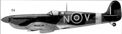 54. «Спитфайр» Mk IX «MA419/N-V» флайт-лейтенанта Уоррена Шрэдера, 1435-я эскадрилья, Бриндизи, Италия, декабрь 1943 г.