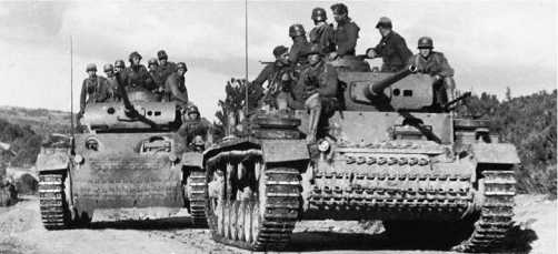 Танки Pz.III Ausf.L в Тунисе. Декабрь 1942 года.