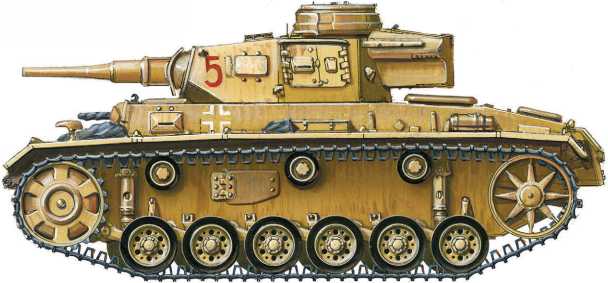 Pz.III Ausf.H. 8-й танковый полк 15-й танковой дивизии. Северная Африка, г. Тобрук, июнь 1942 года.