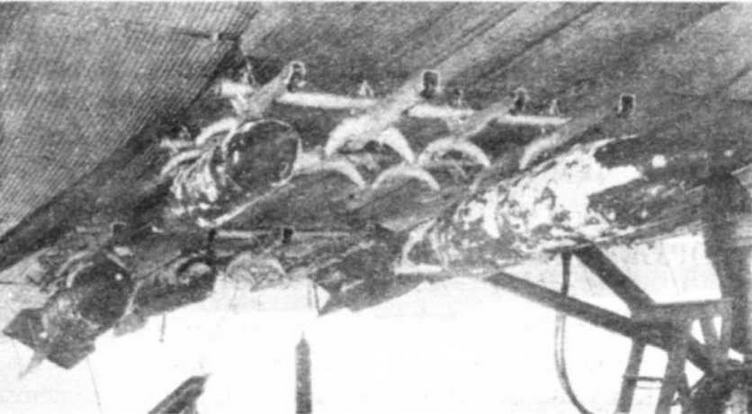 Бомбы разных калибров на наружных балках ТБ-3,1932 г.