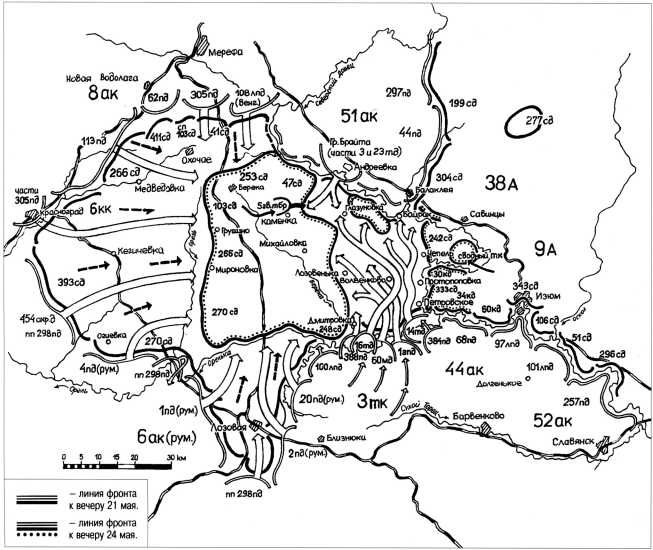 Барвенковский выступ 1942 года карта