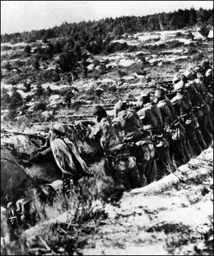 Турецкая пехота в обороне.