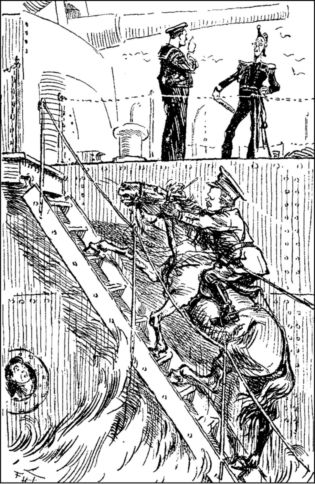 Карикатура на уход Черчилля с поста Первого Лорда Адмиралтейства.