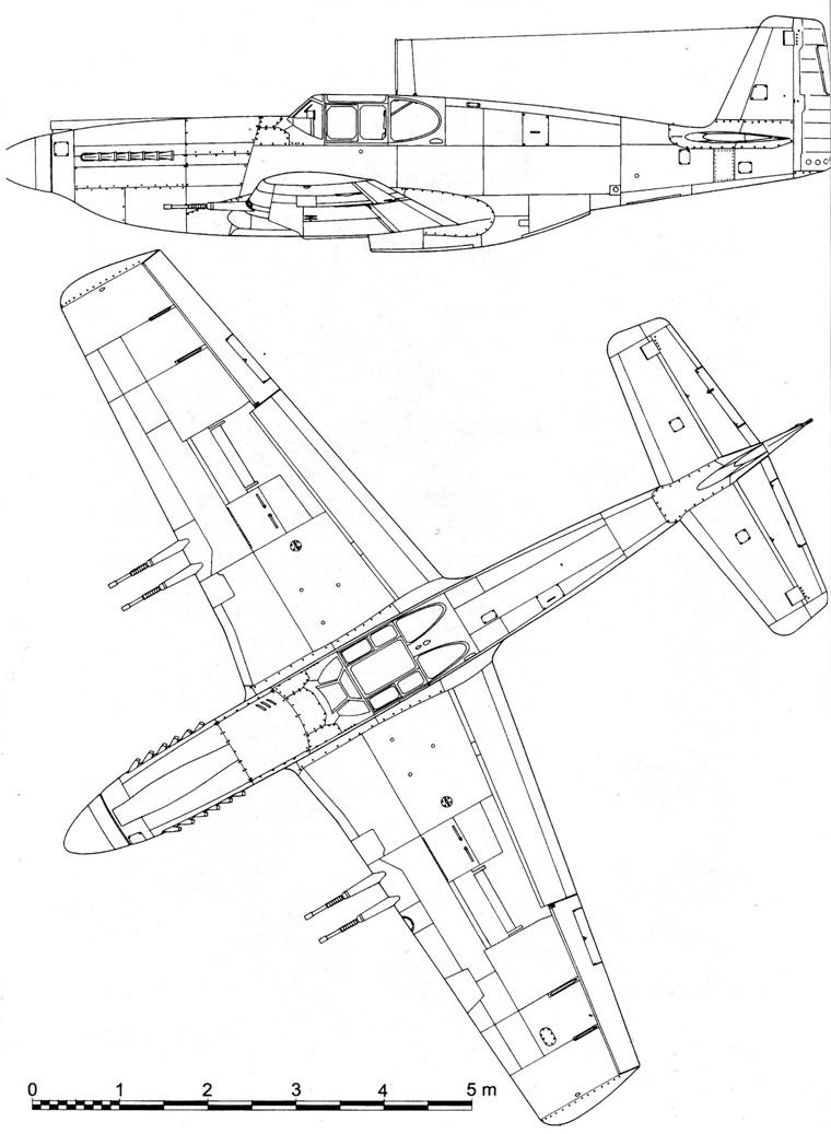 Чертеж р 51 мустанг
