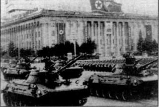 Легкие танки М1985 на параде в Пхеньяне