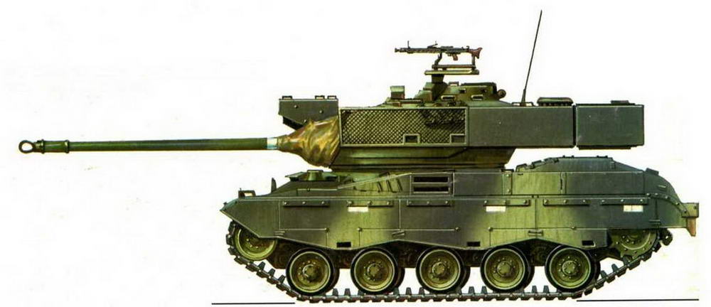 Модернизированный легкий танк M41DK. Дания, конец 80-х годов