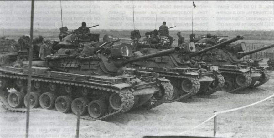 Экипажи 34-го танкового полка готовят свои М48А3 к выходу на патрулирование местности