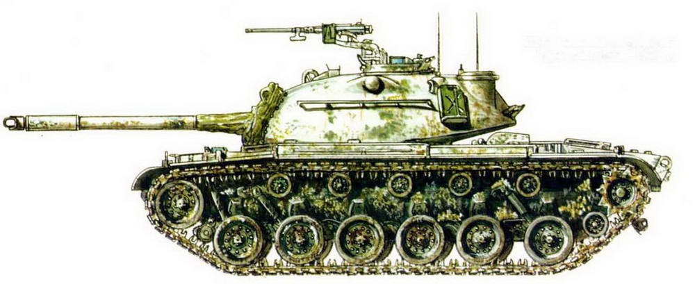 М48 в зимнем камуфляже. Турецкая армия, 1972 г.