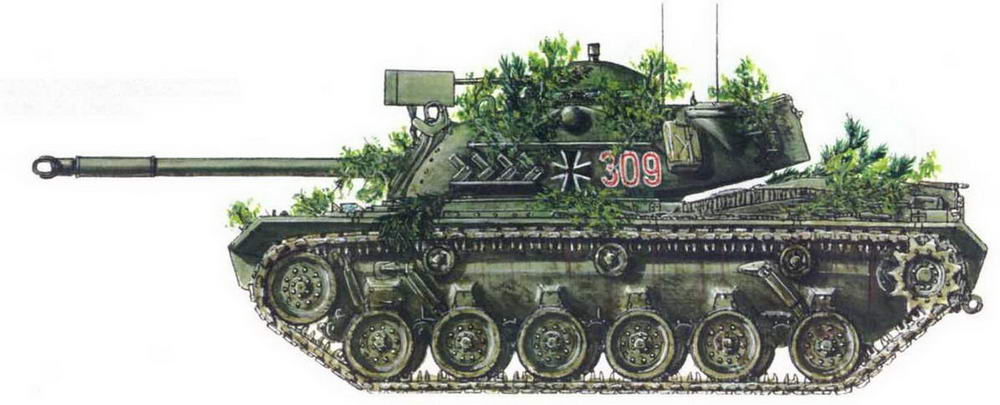 М48А2С. 12-я <a href='https://arsenal-info.ru/b/book/1627328415/38' target='_self'>танковая дивизия</a> Бундесвера, 1970 г.