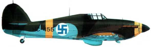 «Харрикейн I» (HC455. HU455), ВВС Финляндии. LeLv 26. июль 1942.года.