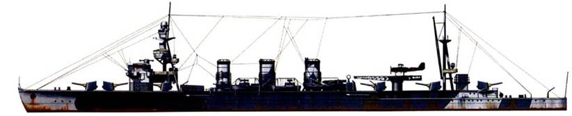 Легкий крейсер «Тима» принимал участие в кампании на Алеутских островах, в частности s оккупации в 1942 г. острова Кыска. В период этой кампании крейсер ходил, будучи камуфлированным пятнами белого цвети поверх штатно однотонной окраски средне-серого цвета. Аналогично были окрашены действовавшие в северных водах легкие крейсера «Кисо» и «Абукума». Крейсера несли гидросамолеты Накаяма Е8N2, которые однако вскоре были заменены более совершенными гидропланами тип 0.