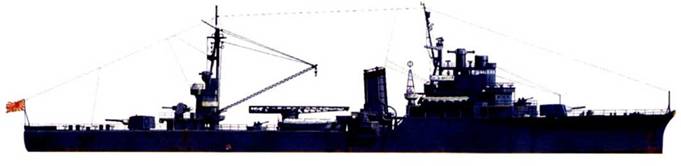 Учебный крейсер «Киши» в конце войны являлся флагманским кораблем 1-й эскортной флотилии. 12 января 1945 г., сопровождая очередной конвой, крейсер был потоплен американскими бомбардировщиками. На момент своей гибели крейсер был окрашен штатно: выше ватерлинии в средне-серый цвет, ниже — в красно-коричневый. Верхняя часть дымовой трубы и верхняя часть грот-мачты окрашены в глянцевый черный цвет. Учебный крейсер не имел бронирования, но был вооружен 140-мм <a href='https://arsenal-info.ru/b/book/1036139503/129' target='_self'>артиллерией</a>.