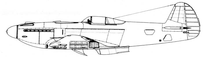 Як-9У с открытой створкой радиатора
