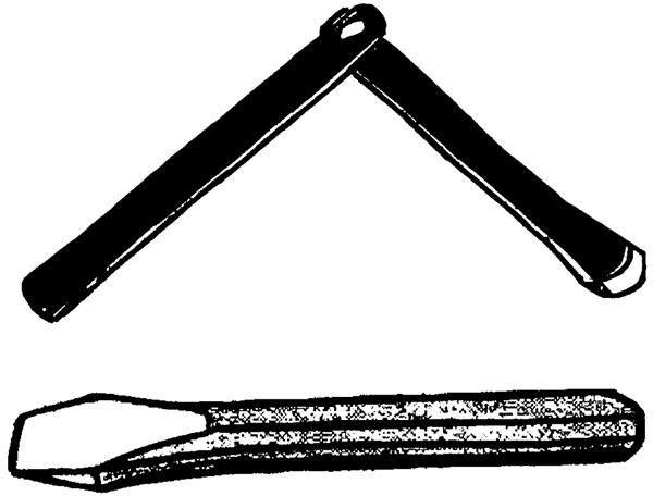 Сампо-кири — «треугольное сверло». Сихо-кири — «четырехугольное сверло». Сури-кири — «протирающее сверло». Оо-кири — «большое сверло»