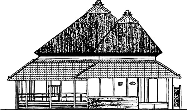Дом Мотидзуки в квартале Рюхоси города Конан