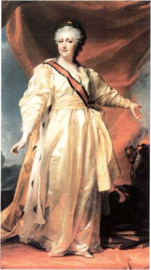 Императрица Екатерина II. Портрет кисти Д.Г. Левицкого 1783 г. (ГРМ).
