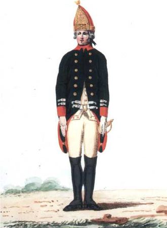 Гренадер батальона майора Эртеля. 1793 г.