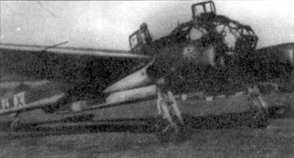 Один из самолетов Fw-189A-1 Королевских ВВС Болгарии. Обратите внимание ни изображение глаза на капоте мотора, в ВВС Болгарии Fw-189 А-1 получили наименование «Око».