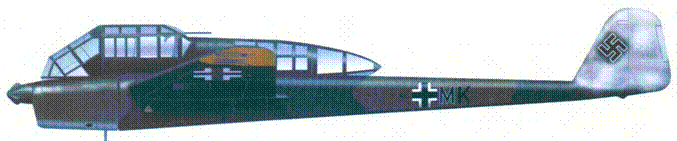 Fw-189A-1 из 2.(11) 13. Самолет несет остатки зимнего камуфляжа, нижние поверхности окрашены черной краской..