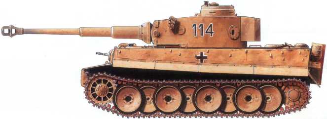Pz.Kpfw.VI(H) из состава 503-го батальона тяжелых танков (1-я рота, 1-й взвод). Курская Дуга, июль 1943 года.