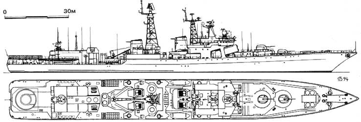 Большой противолодочный корабль «АДМИРАЛ ЗАХАРОВ», 1988 г.
