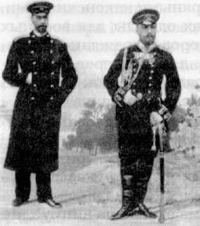Адъютант Гвардейского экипажа в строевой походной форме, обер-офицер в пальто. 1892 г. Из собрания ЦВММ. 3421 /84.