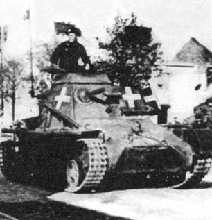 Командирский танк KI.Pz.Bf.Wg. во время Польской кампании. 1939 г.
