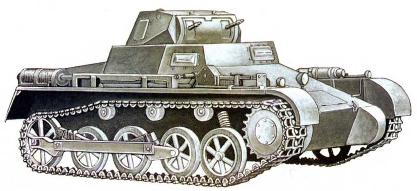 Pz.Kpfw.t Ausf.A. Один из первых серийных танков, участвовавших в 1935 г. на Нюрнбергском параде. Тогда танк еще не имел опознавательных знаков и был окрашен в стандартный для немецких бронетанковых частей довоенного времени темно-серый цвет.