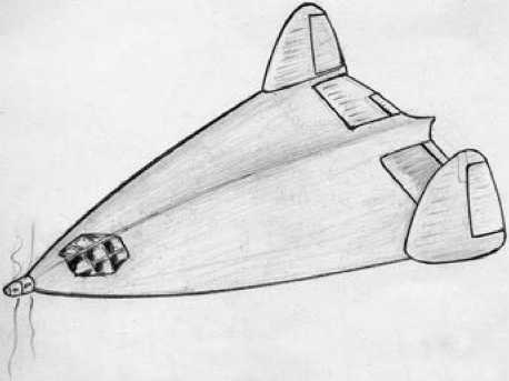 Проект истребителя САМ-4. Рисунок А.С. Москалева.