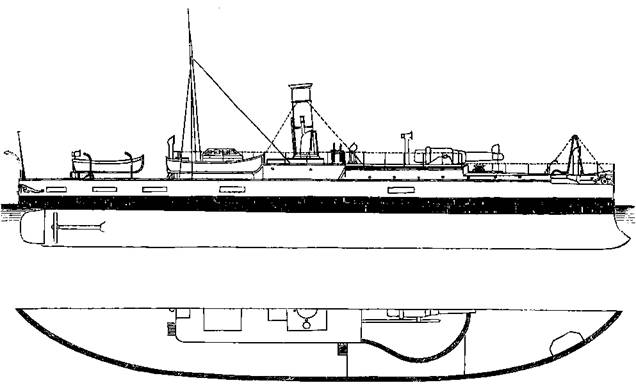 Броненосная канонерская лодка “Базилиск” (Схема бронирования)