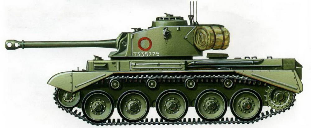 Крейсерский танк А34 Comet. Эскадрон «С» 23-го гусарского полка 11-й танковой дивизии. Германия, май 1945 г.