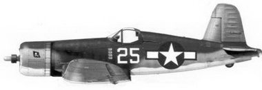 27. Истребитель F4U-1A «белый 25» лейтенанта Гэрри А. Мэрча, эскадрилья VF-17, Бугенвилль, май 1944 г.