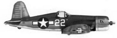 29. Истребитель F4U-1A «белый 22» энсина Джона М. Смита, эскадрилья VF-17, Бугенвилль, февраль 1944 г.