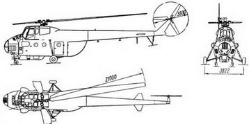 Схема вертолета Ми-4