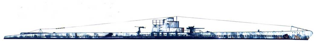 U-35 — У-бот типа VIIA, от стандартной лодки VIIA отличается видоизмененной рубкой. Поверх базовой средне-серой окраски лодка камуфлирована краской белого цвета. Первых успехов субмарина добилась в сентябре и октябре 1939 г. Три британских эсминца потопили сей У- бот 29 ноября 1939 г.
