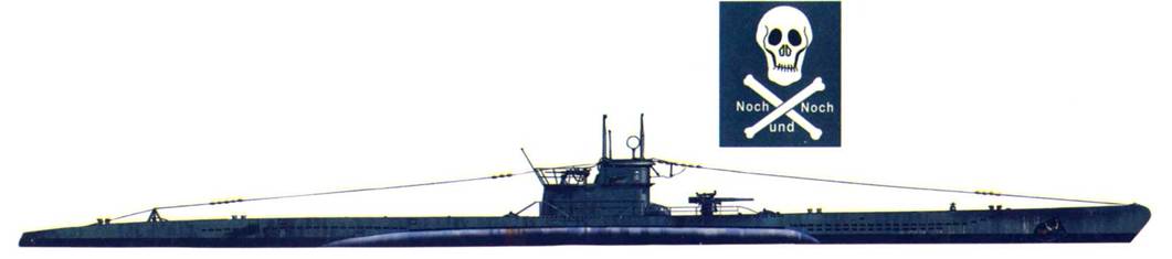 U-753 — субмарина типа VIIC. У-бот полностью окрашен в серый цвет. На рубке белой краской нарисована эмблема в виде черепа с костями. «Noch und Noch» можно перевести как «всегда и снова». U-753 потопила шесть судов союзников, но и сама была потоплена союзниками в мае 1943 г.