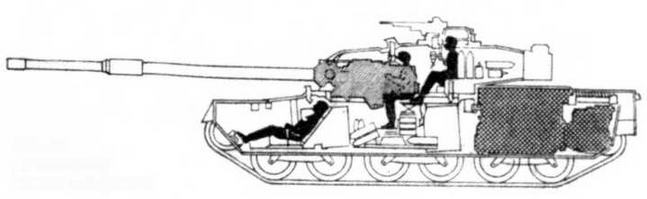 Схема компоновки танка «Чифтен»