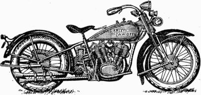 Рис. 11. Двухцилиндровый мотоцикл Харлей Девидсон.