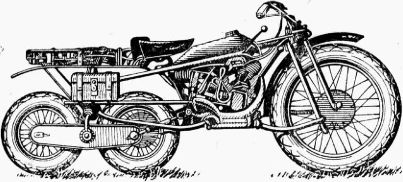 Рис. 14. Принятый в английской армии современный мотоцикл повышенной проходимости.