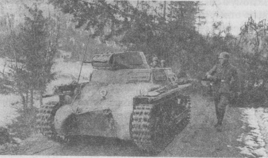 Лёгкий танк Pz.I Ausf.A из состава 40-го <a href='https://arsenal-info.ru/b/book/348132256/10' target='_self'>танкового батальона</a> специального назначения. Норвегия, апрель 1940 года.