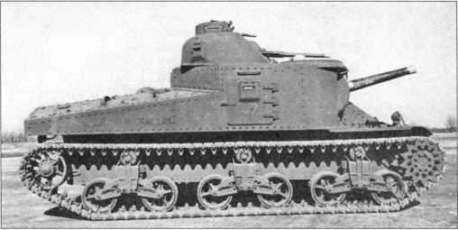 Прототип танка МЗА4 перед испытаниями. Абердинский полигон, февраль 1942 года.