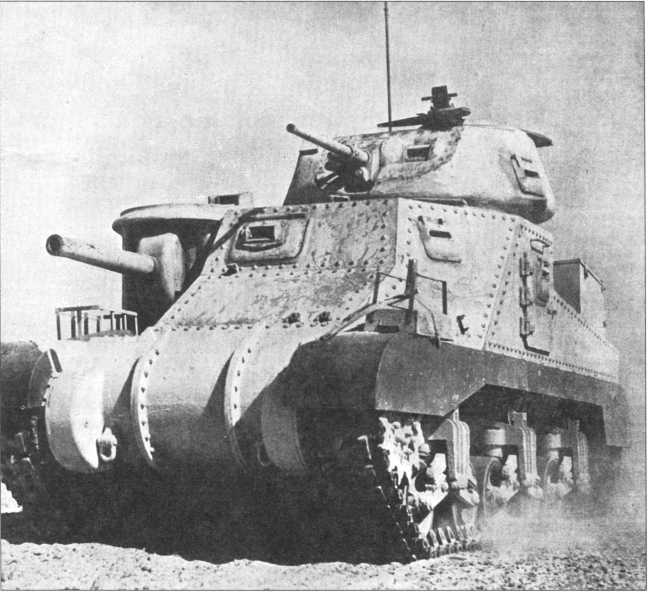 Крейсерский танк Grant I в бою. Район Эль-Газалы, май 1942 года.