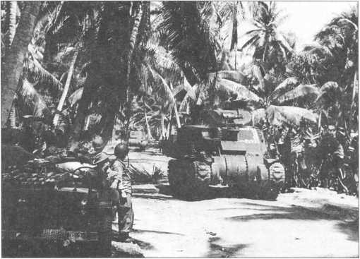 М3 из 193-го танкового батальона. Остров Бутаритари, атолл Макин. 24 ноября 1943 года.