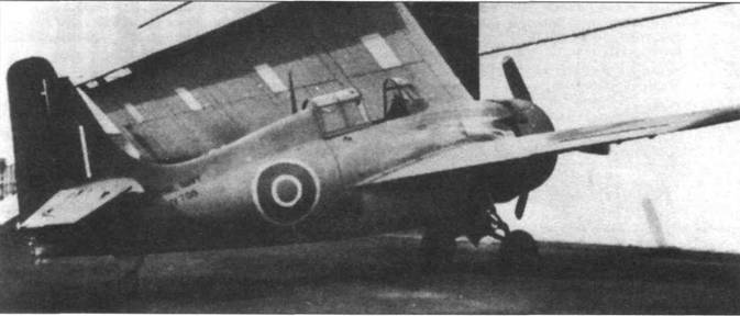 Уайлдкэт» Mk VI (JV708) сфотографирован на аэродроме Линден, шт. Нью-Джерси. Первой самолетами «Уайлдкэт» Mk VI была перевооружена 881-я эскадрилья, которая базировалась на авианосце «Парсюр». Всего ВМС Великобритании получили 370 «Уайлдкэтов» Mk VI.