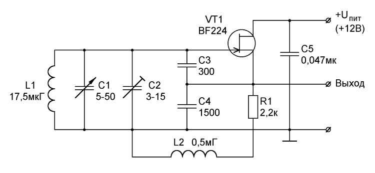 LC-генераторы на полевых транзисторах