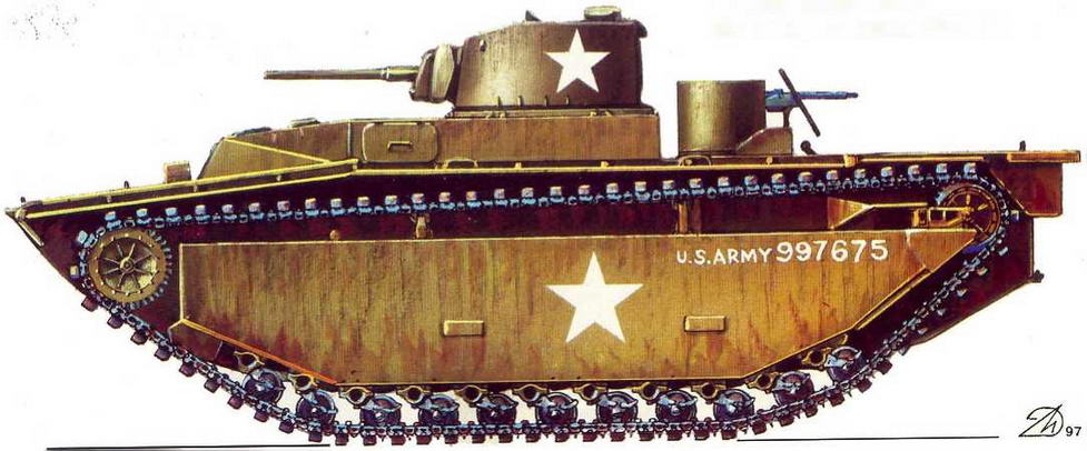 Плавающий танк LVT{А)-1. 
