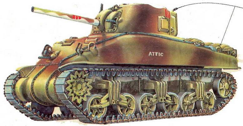 Средний танк М4А1.