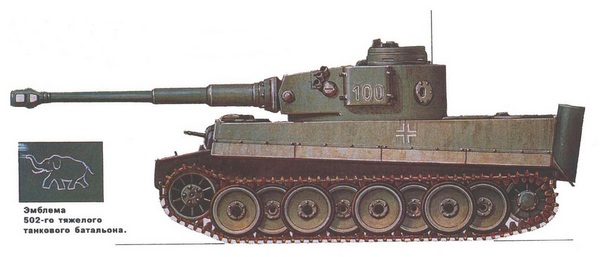 Pz.Kpfw.VI Tiger Ausf.H1. 502-й тяжёлый танковый батальон (sPzAbt 502), Восточный фронт, район Ленинграда, январь 1043 г.